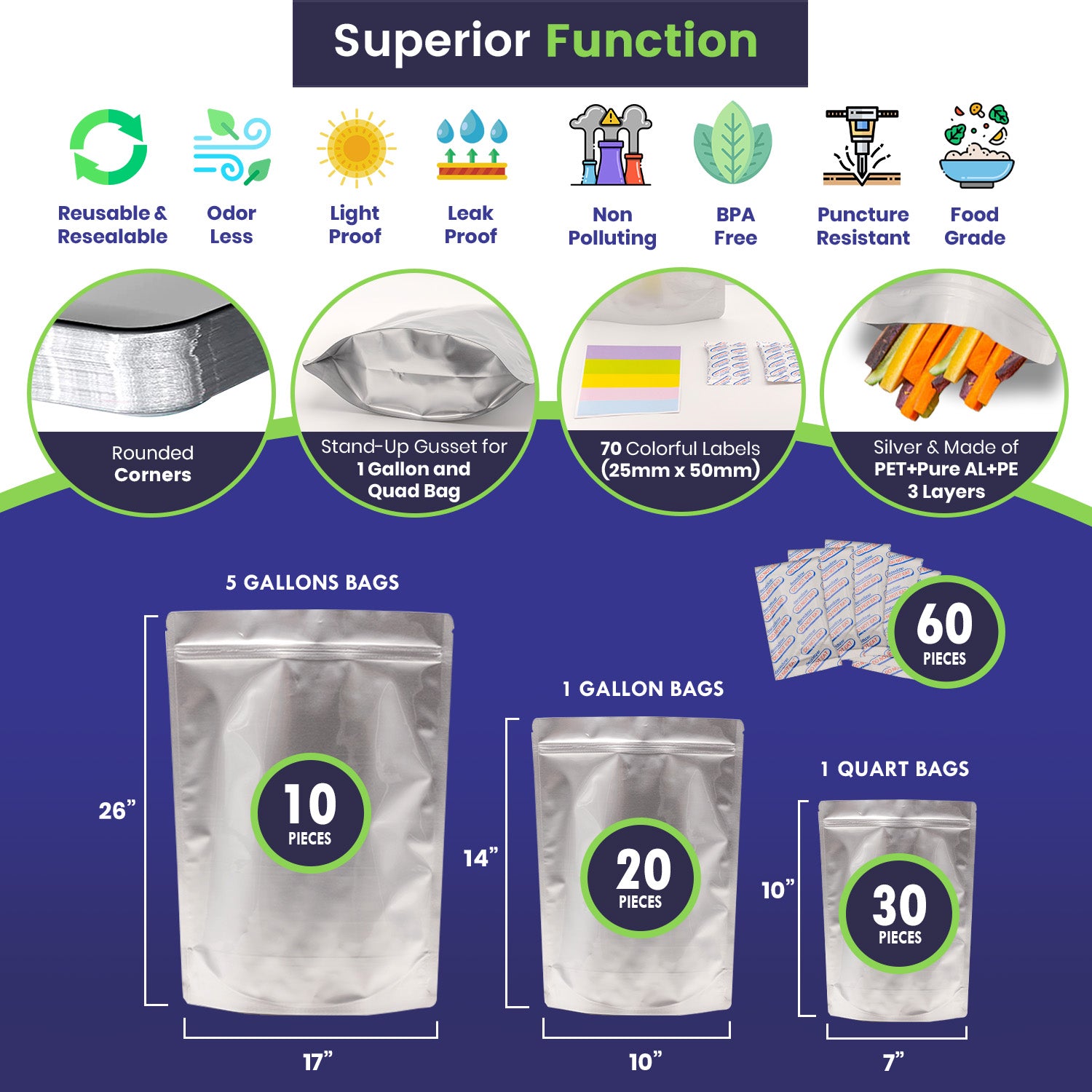Foodsaver Gallon Bags 13 Count - Each - Jewel-Osco